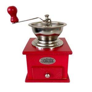 LAST CHANCE SALE!New Red La Cafetière Portable Coffee/Pepper Mill Hand Grinder